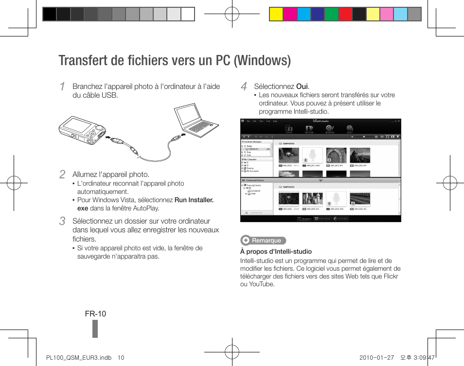 Transfert de fichiers vers un pc (windows) | Samsung EC-PL100ZBPBPY User Manual | Page 30 / 144