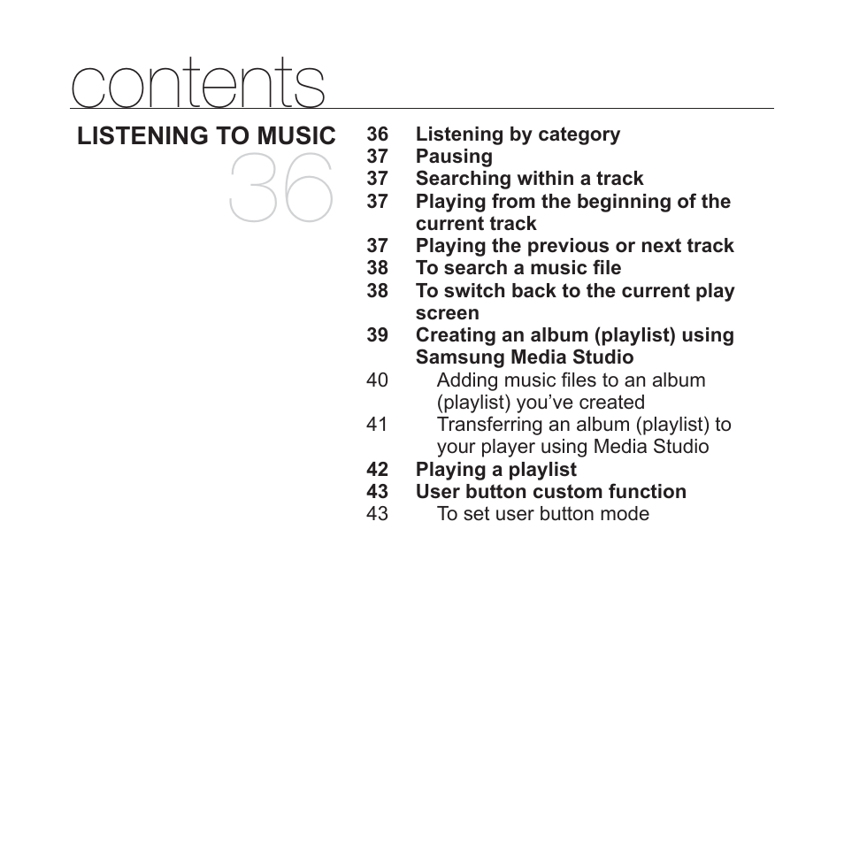 Samsung YP-U3JQL-XAA User Manual | Page 7 / 64