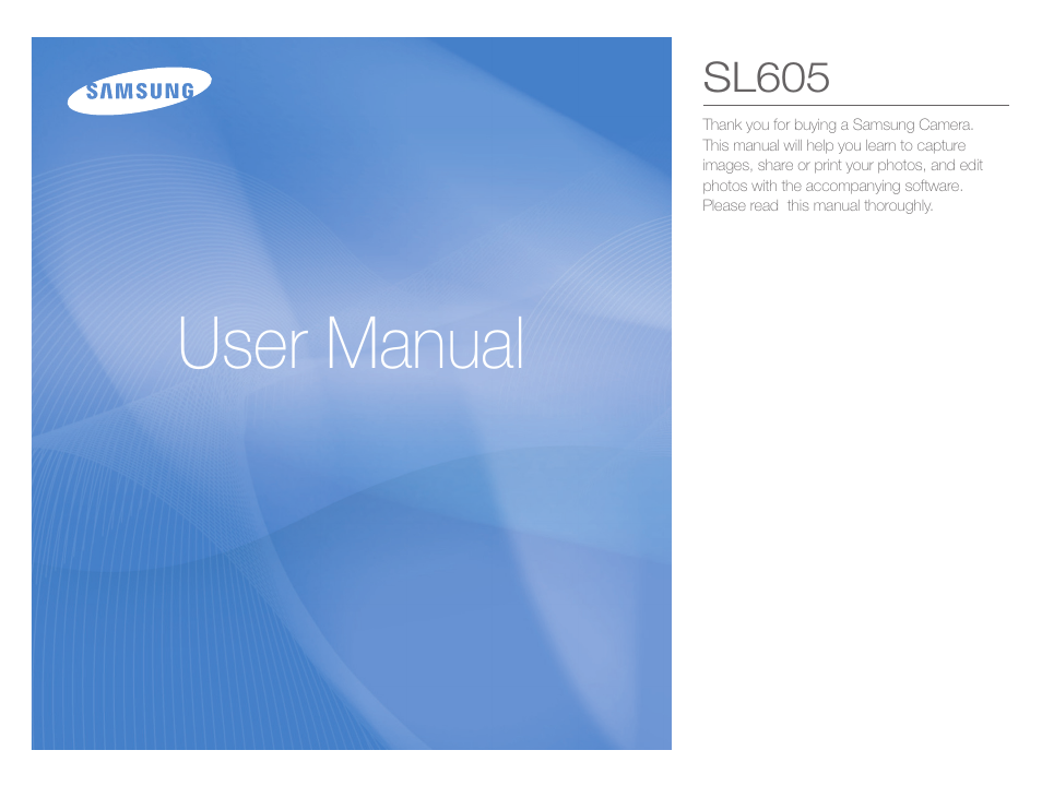 Samsung EC-SL605ZBPBUS User Manual | 99 pages