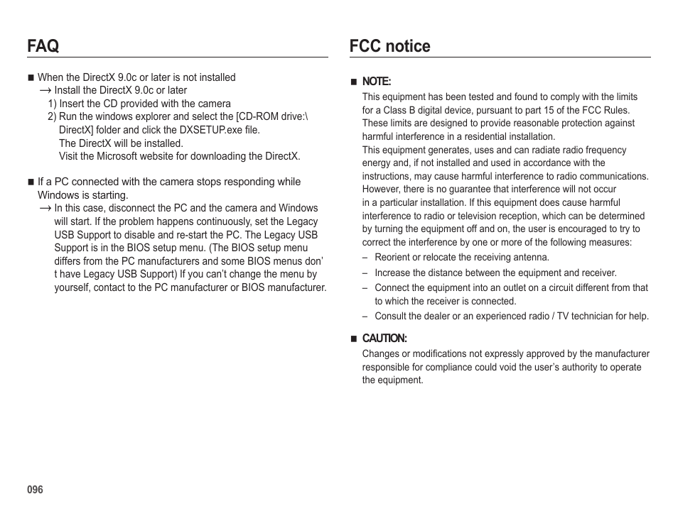 Fcc notice | Samsung EC-SL605ZBPBUS User Manual | Page 97 / 99