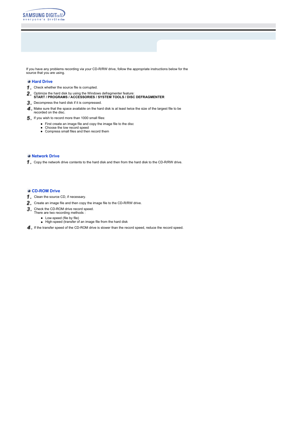 Troubleshooting | Samsung SW-248BRNS User Manual | Page 14 / 18