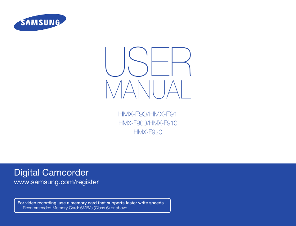 Samsung HMX-F900WN-XAA User Manual | 113 pages