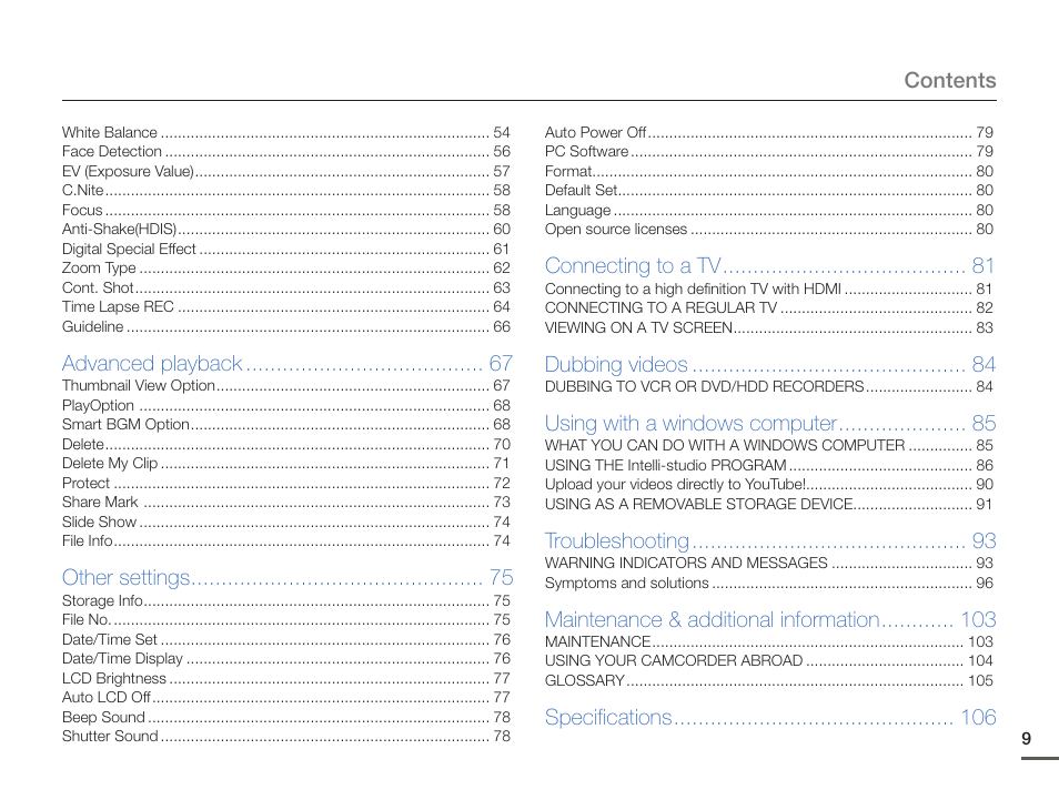 Samsung HMX-F900WN-XAA User Manual | Page 13 / 113