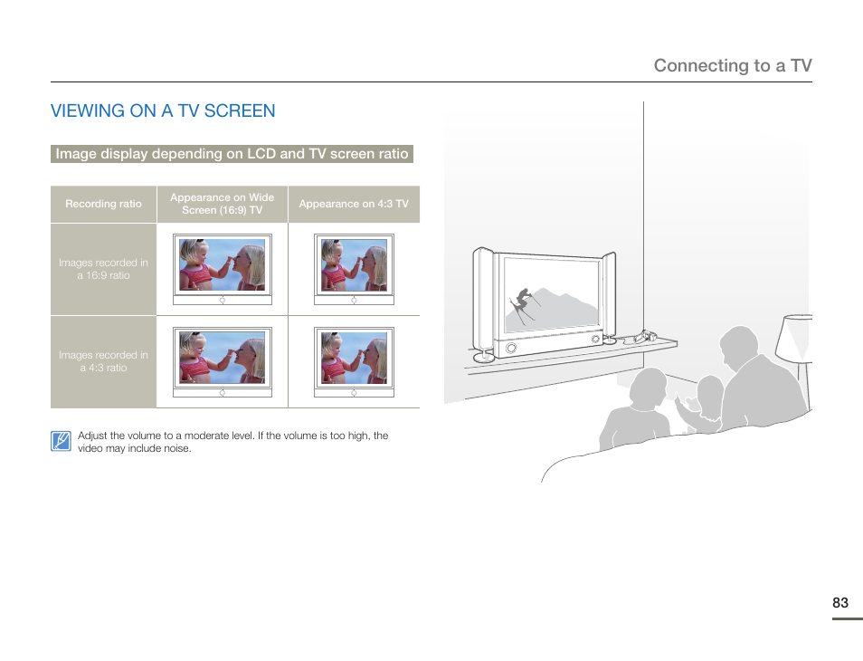 Viewing on a tv screen, Connecting to a tv viewing on a tv screen | Samsung HMX-F900WN-XAA User Manual | Page 87 / 113