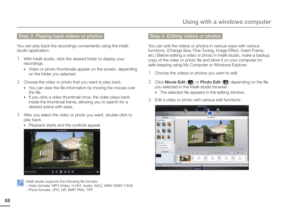 Using with a windows computer | Samsung HMX-F900WN-XAA User Manual | Page 92 / 113