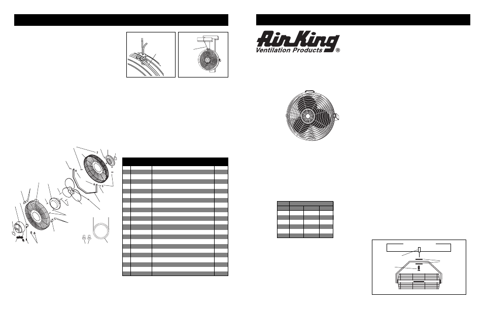 Air King 4YN46C User Manual | 2 pages