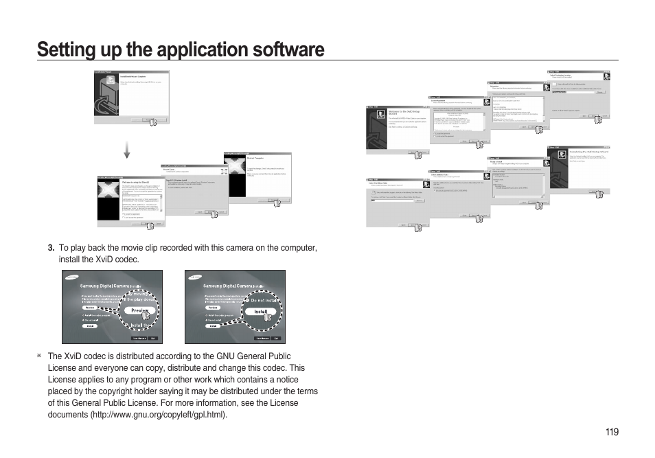 Setting up the application software | Samsung i8 (User Manual) User Manual | Page 120 / 136
