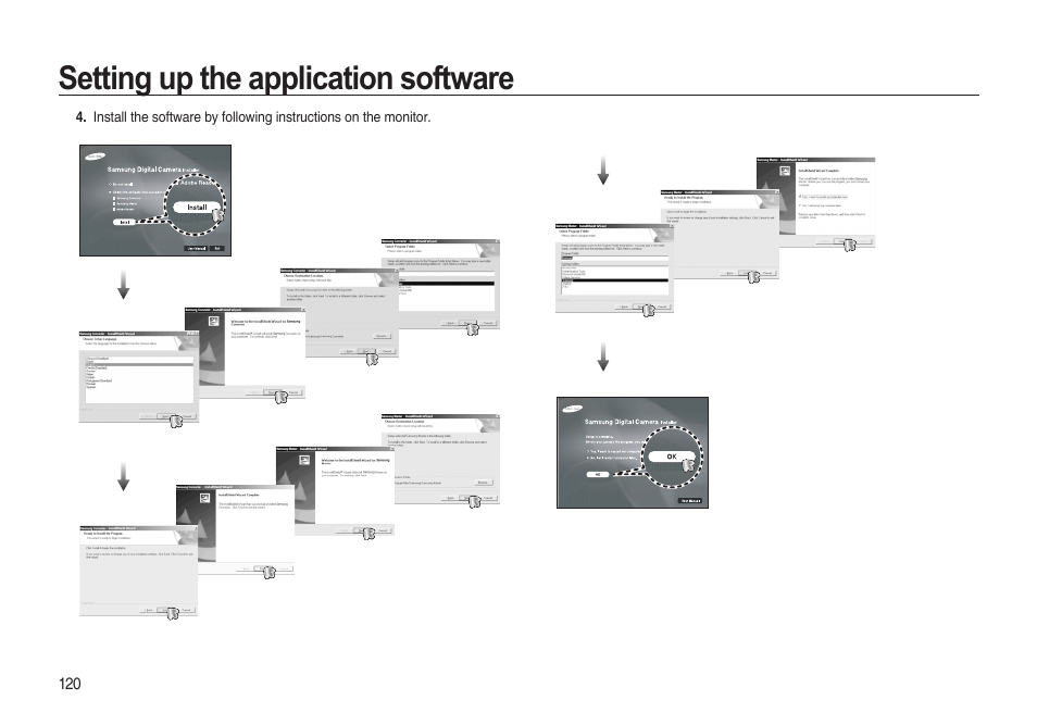 Setting up the application software | Samsung i8 (User Manual) User Manual | Page 121 / 136