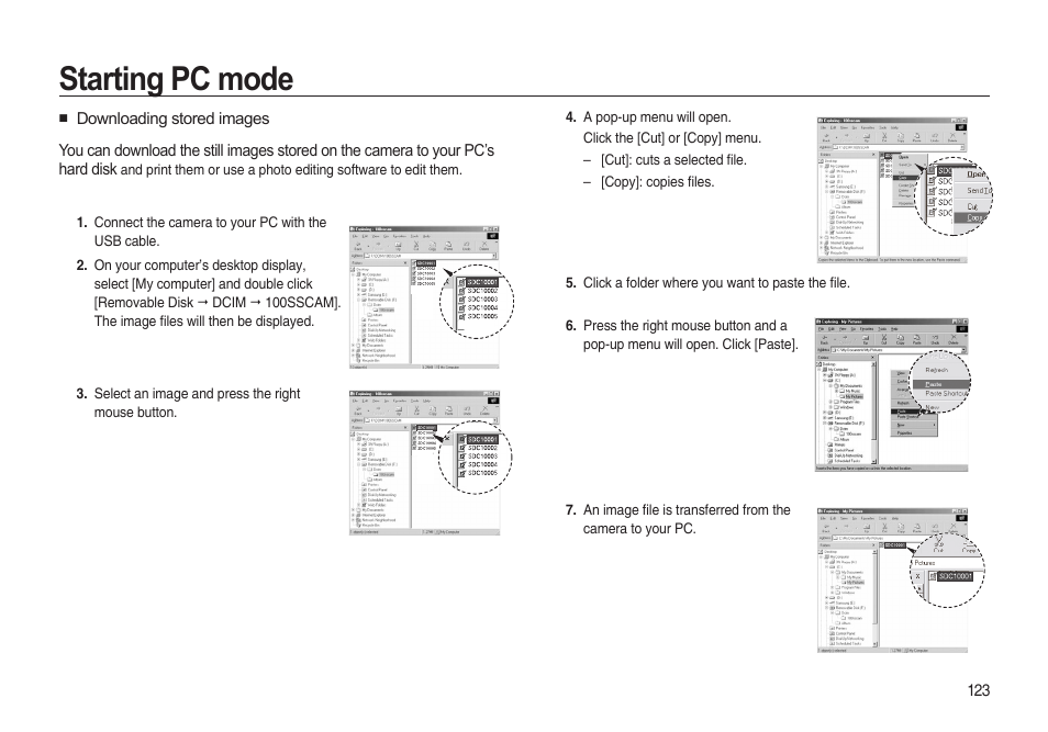 Starting pc mode | Samsung i8 (User Manual) User Manual | Page 124 / 136