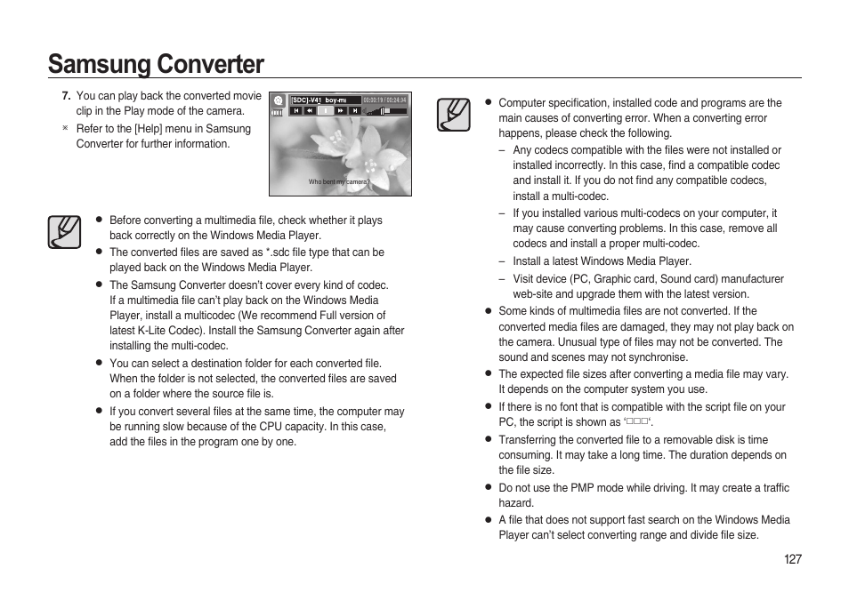 Samsung converter | Samsung i8 (User Manual) User Manual | Page 128 / 136