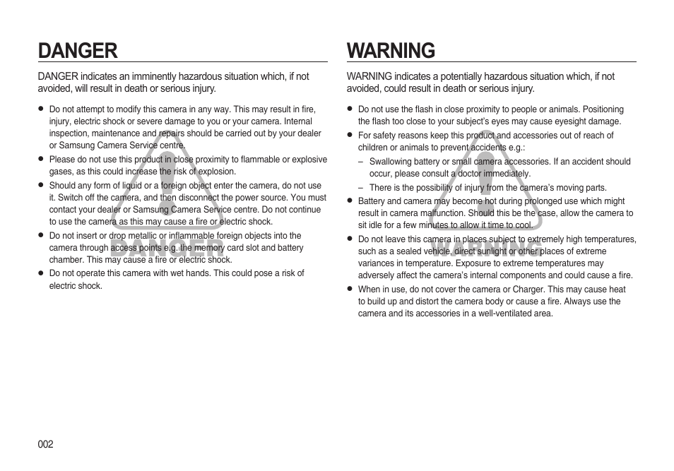 Danger warning | Samsung i8 (User Manual) User Manual | Page 3 / 136