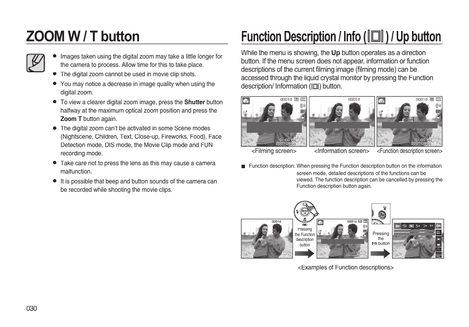Zoom w / t button | Samsung i8 (User Manual) User Manual | Page 31 / 136
