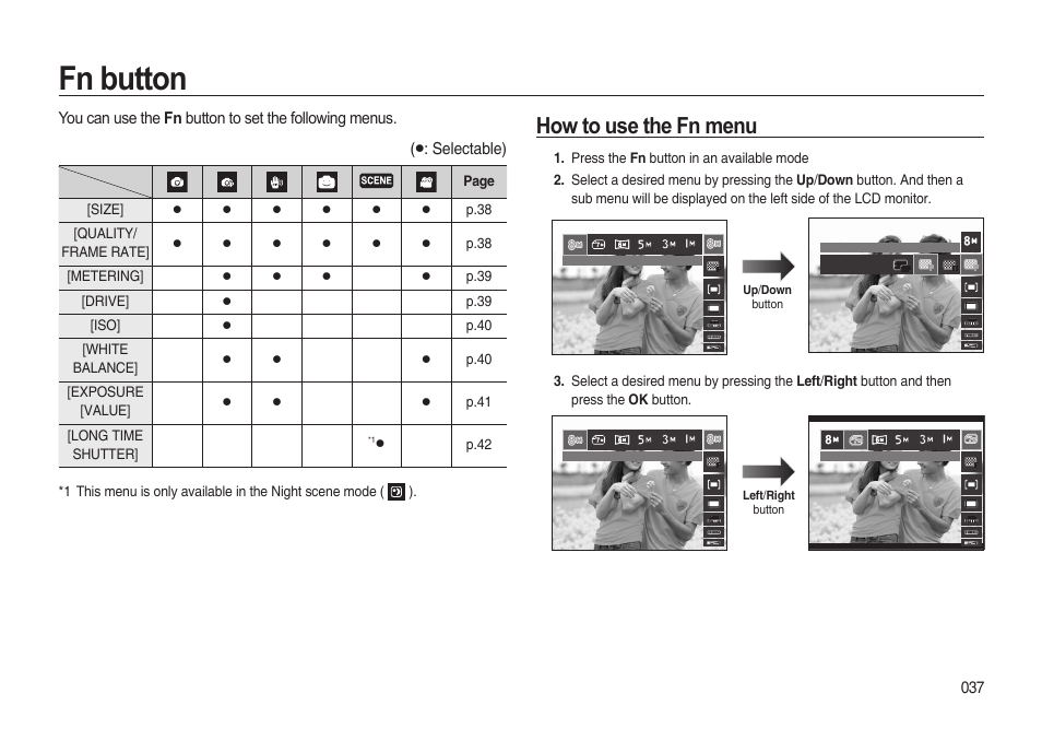 Fn button, How to use the fn menu | Samsung i8 (User Manual) User Manual | Page 38 / 136