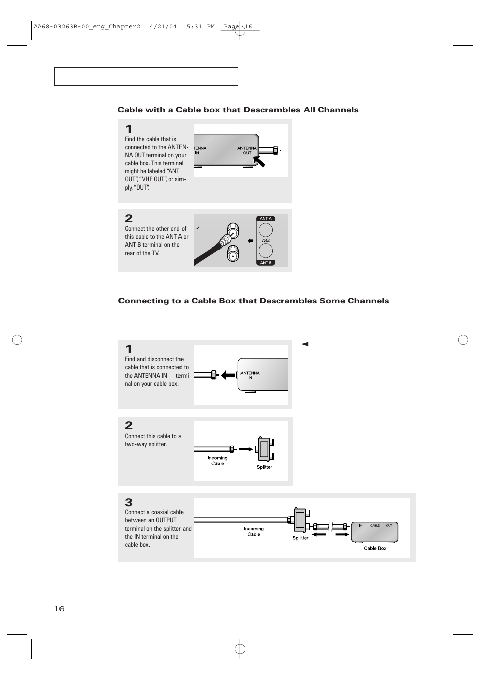 Samsung TXP2675WHX-XAA User Manual | Page 16 / 80