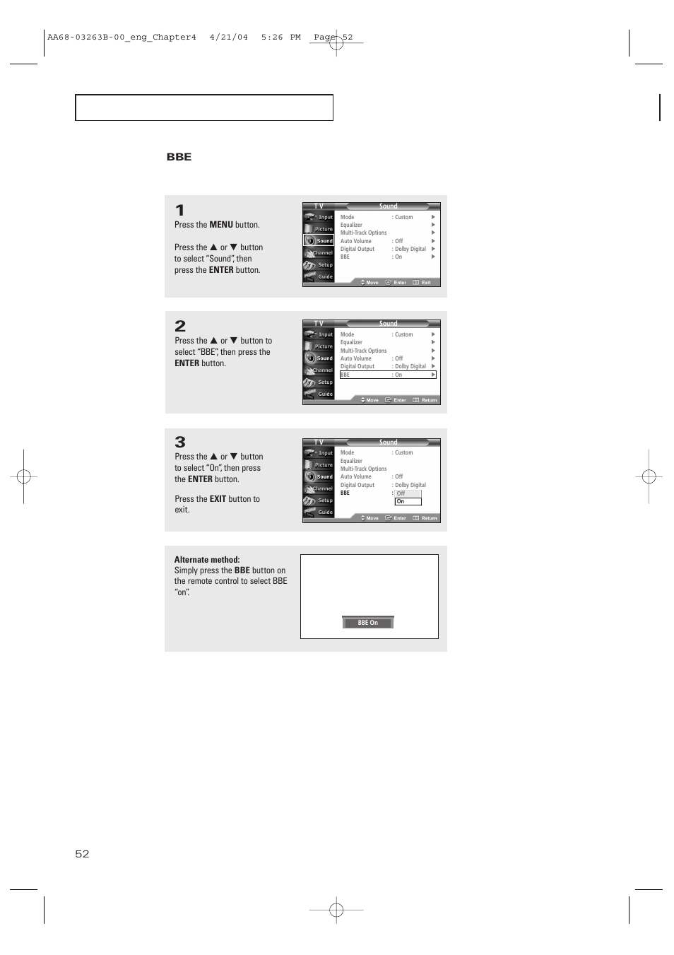 Samsung TXP2675WHX-XAA User Manual | Page 52 / 80