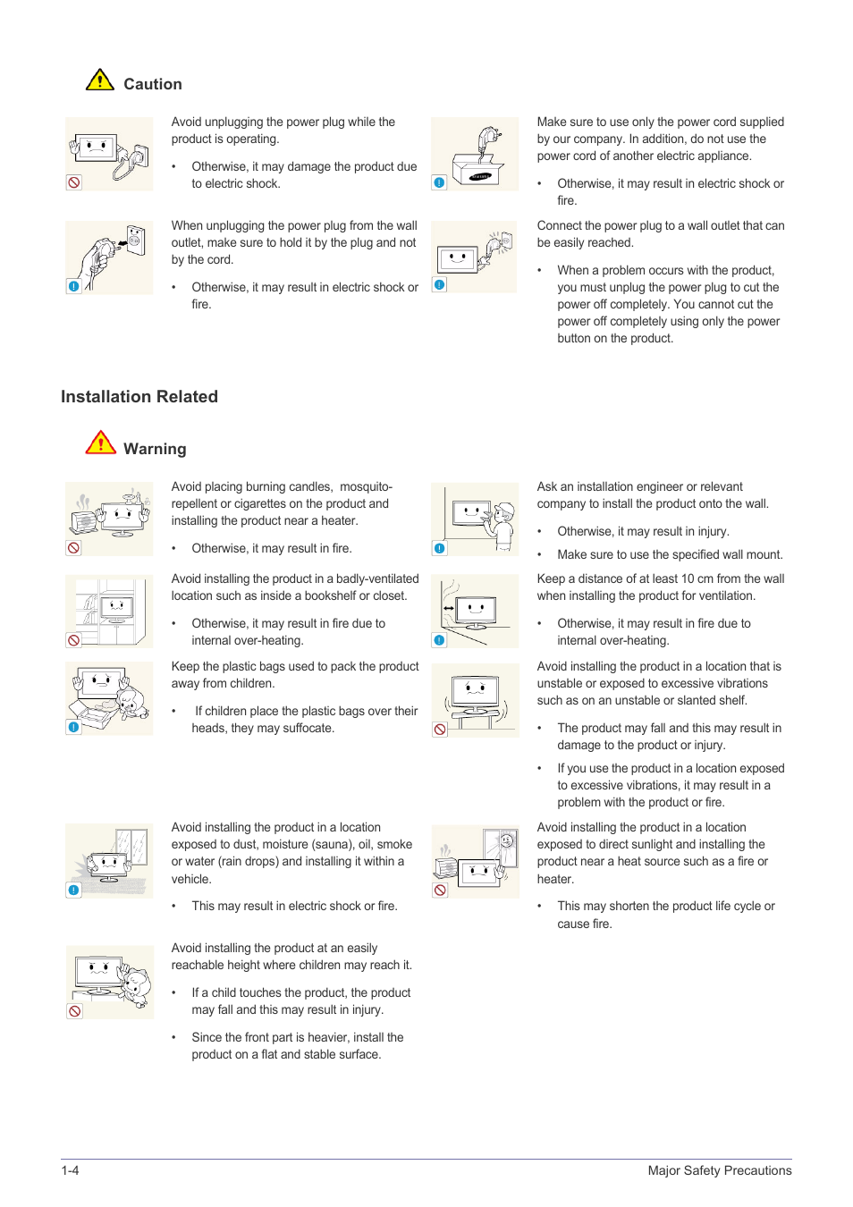 Installation related | Samsung LS23A350BS-ZC User Manual | Page 8 / 87