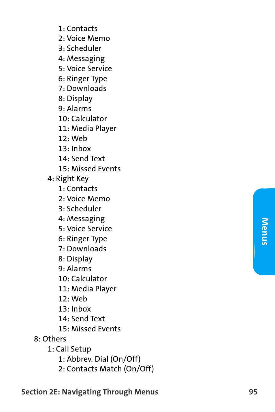 Menus | Samsung SPH-A880TSAQST User Manual | Page 103 / 259