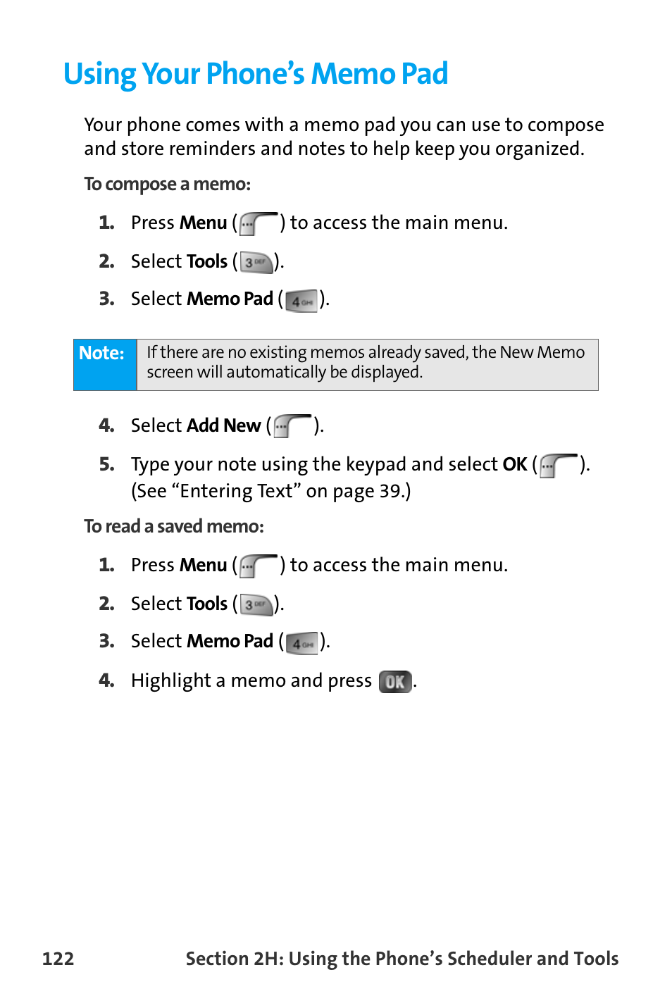 Using your phone’s memo pad | Samsung SPH-A880TSAQST User Manual | Page 130 / 259