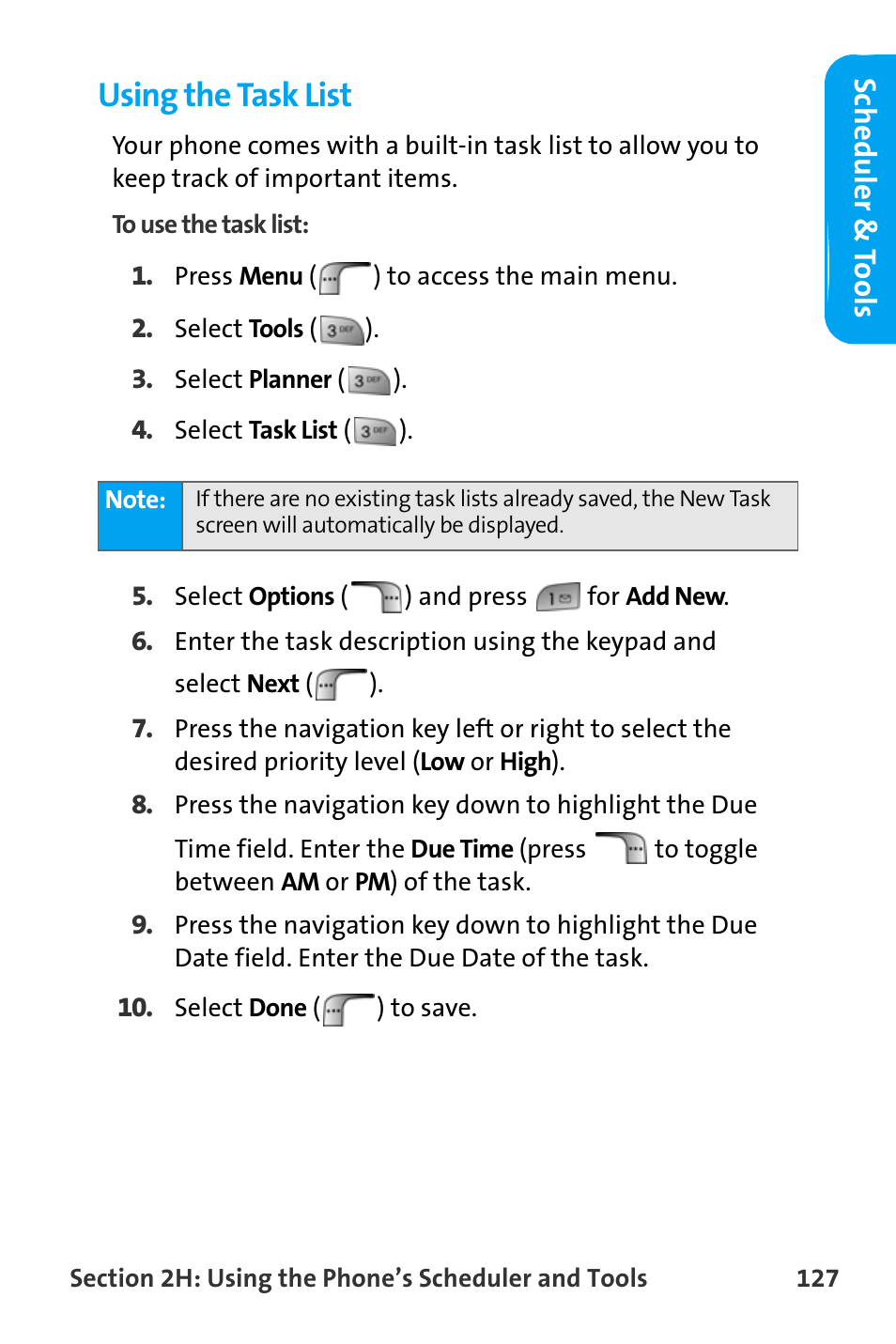 Using the task list | Samsung SPH-A880TSAQST User Manual | Page 135 / 259