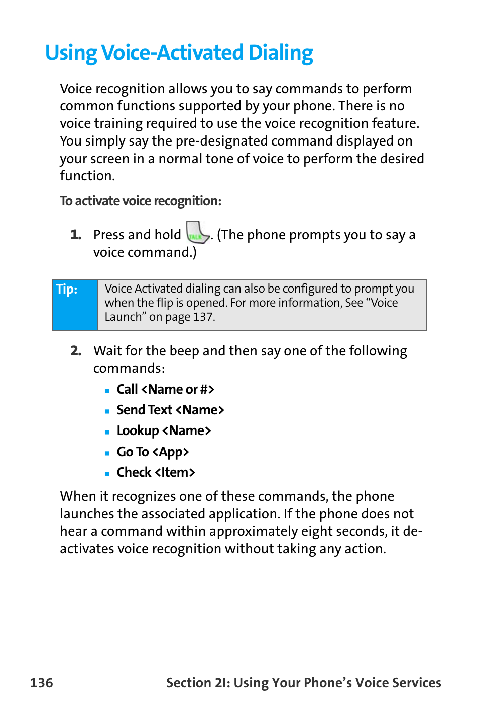 Using voice-activated dialing | Samsung SPH-A880TSAQST User Manual | Page 144 / 259