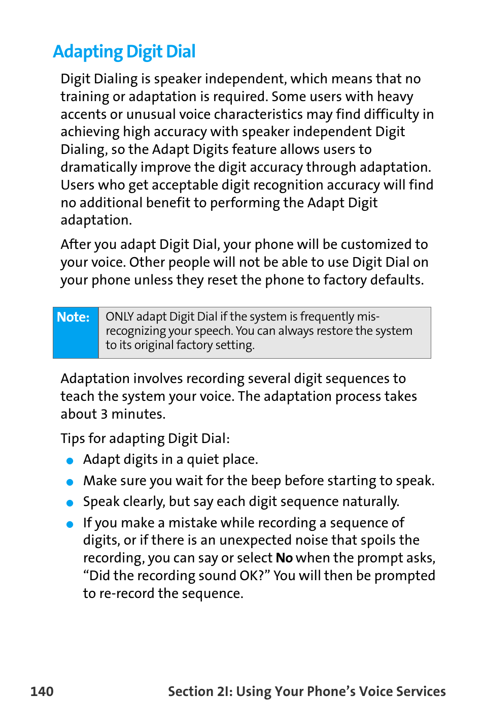 Adapting digit dial | Samsung SPH-A880TSAQST User Manual | Page 148 / 259