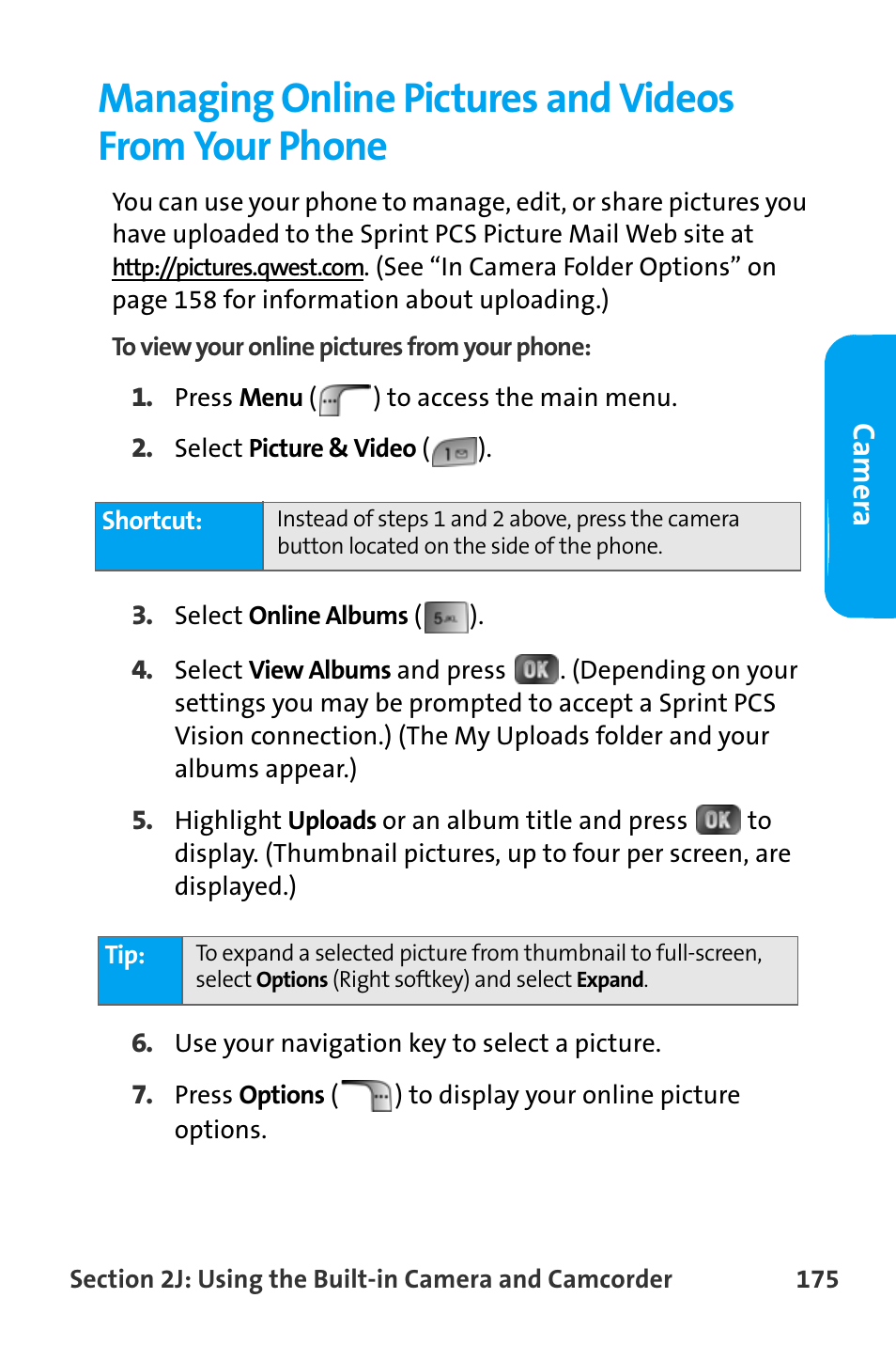 Ca m e ra | Samsung SPH-A880TSAQST User Manual | Page 183 / 259