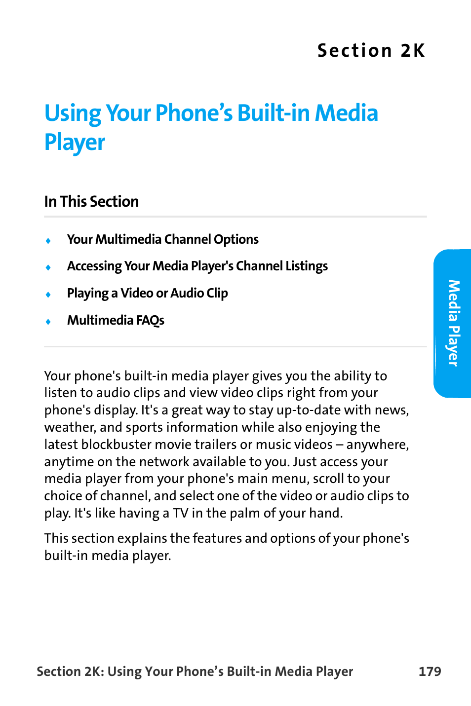 Using your phone’s built-in media player, 2k. using your phone’s built-in media player | Samsung SPH-A880TSAQST User Manual | Page 187 / 259