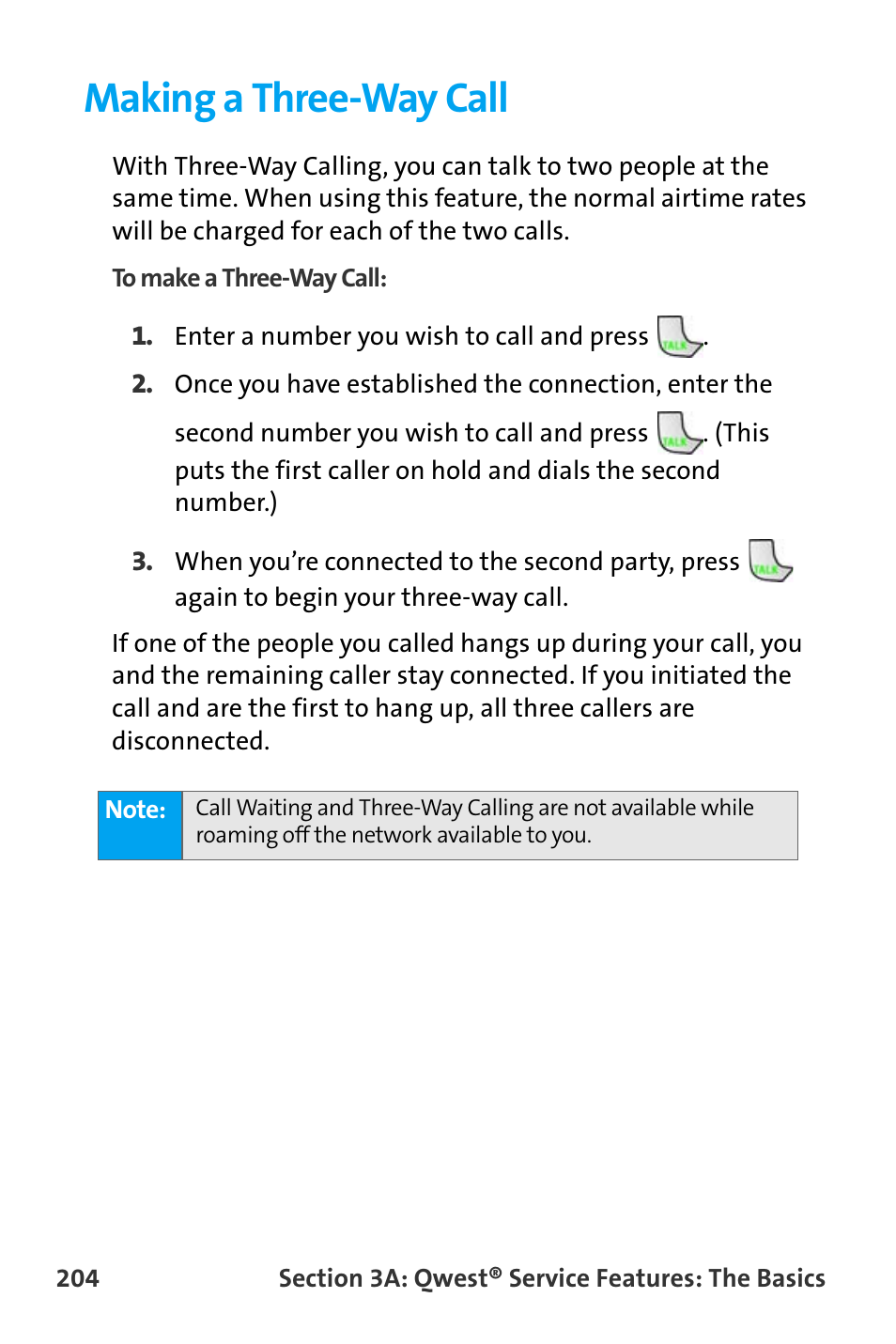 Making a three-way call | Samsung SPH-A880TSAQST User Manual | Page 212 / 259