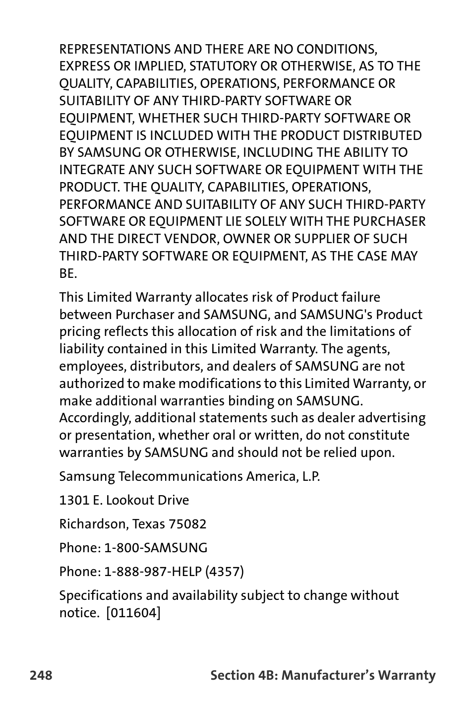 Samsung SPH-A880TSAQST User Manual | Page 256 / 259