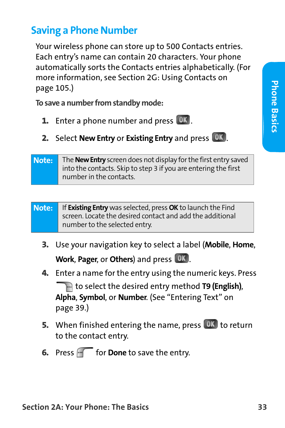 Saving a phone number | Samsung SPH-A880TSAQST User Manual | Page 41 / 259