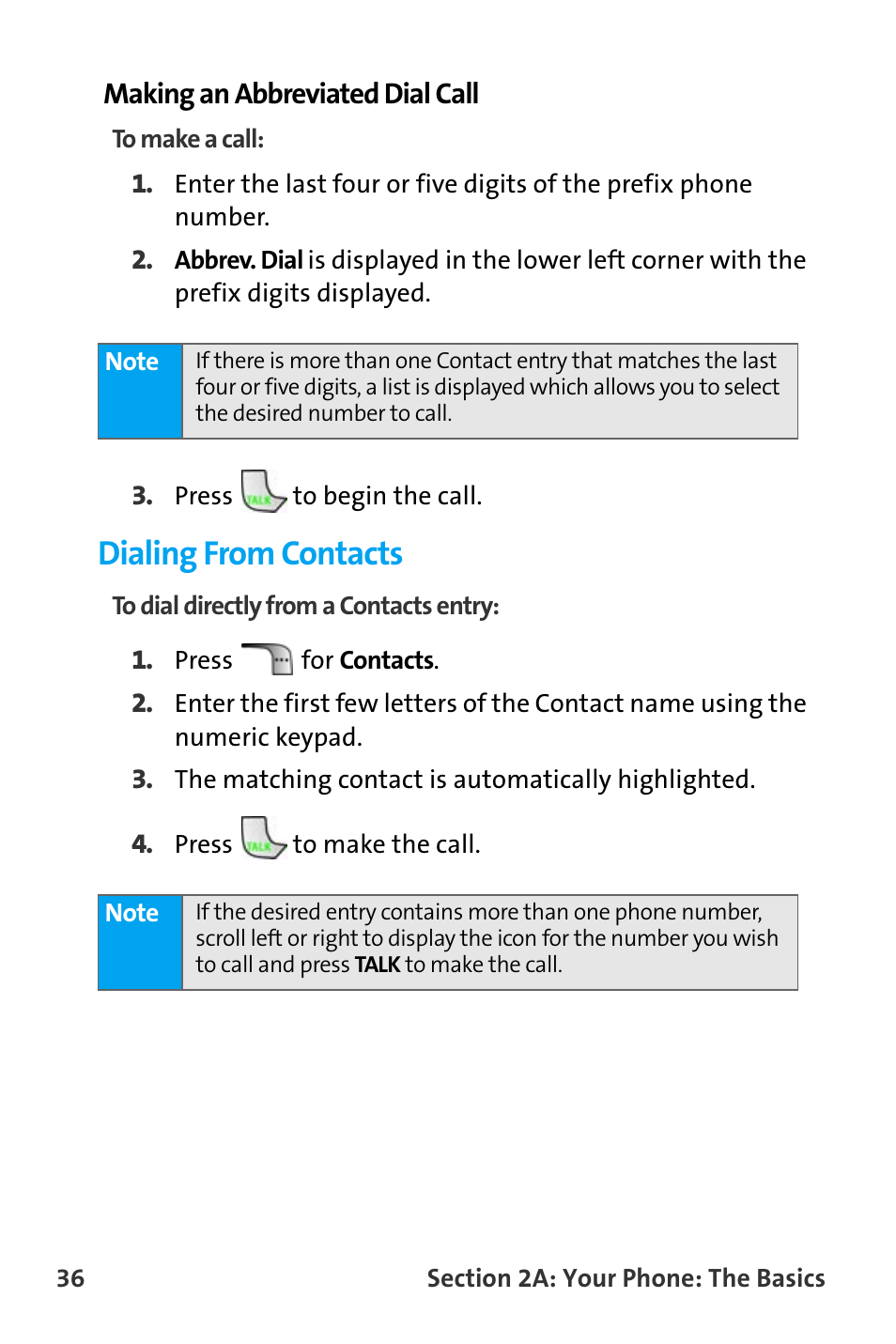 Dialing from contacts | Samsung SPH-A880TSAQST User Manual | Page 44 / 259