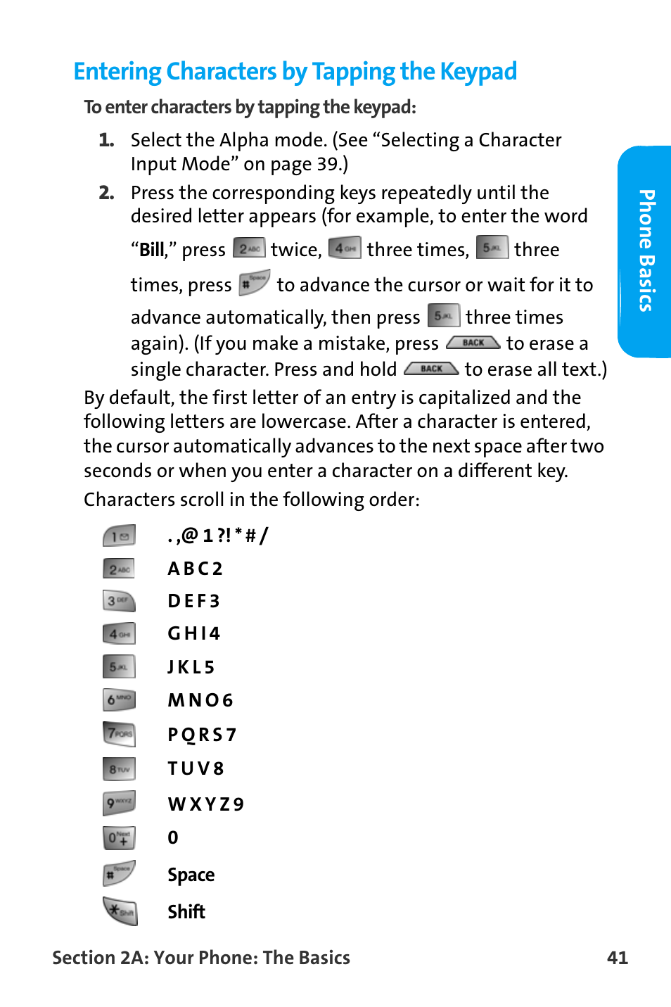 Entering characters by tapping the keypad | Samsung SPH-A880TSAQST User Manual | Page 49 / 259