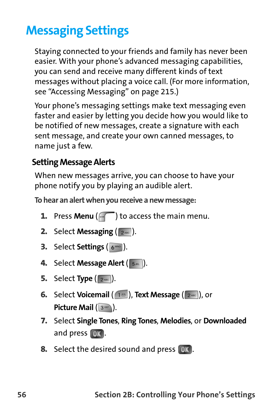 Messaging settings | Samsung SPH-A880TSAQST User Manual | Page 64 / 259