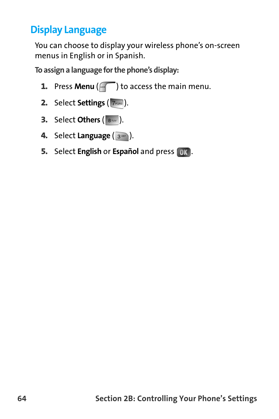 Display language | Samsung SPH-A880TSAQST User Manual | Page 72 / 259