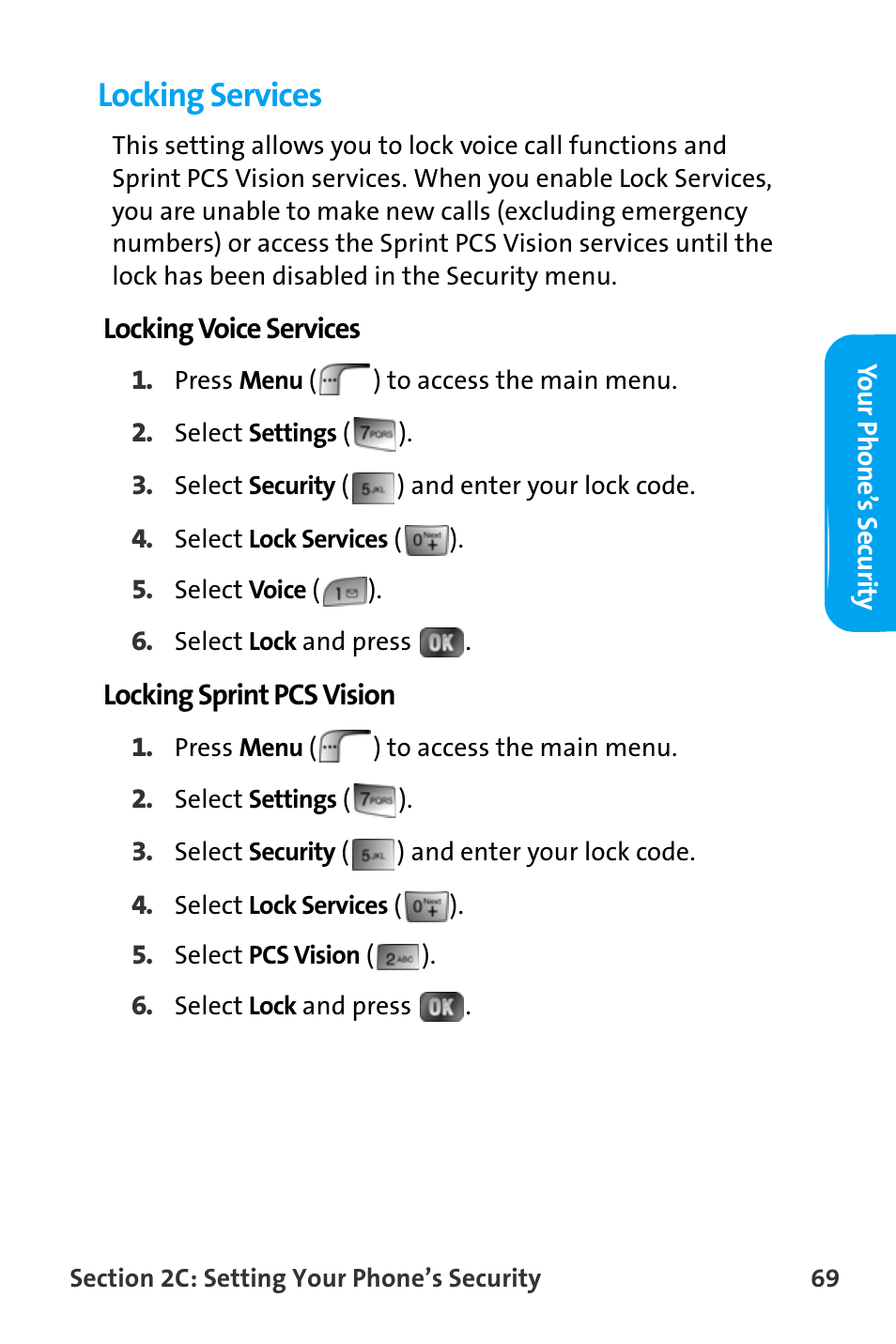 Locking services | Samsung SPH-A880TSAQST User Manual | Page 77 / 259