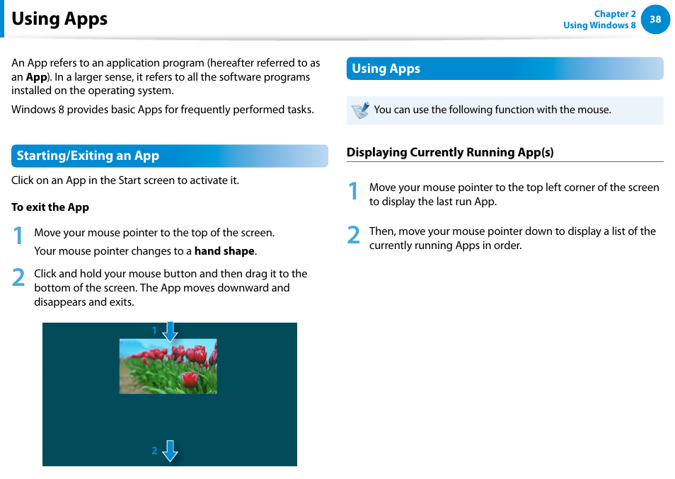 Using apps | Samsung XE500T1C-A01US User Manual | Page 39 / 119