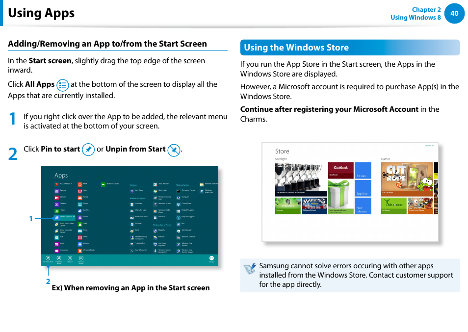 Using apps | Samsung XE500T1C-A01US User Manual | Page 41 / 119