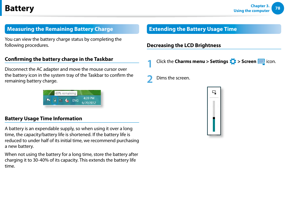 Battery | Samsung XE500T1C-A01US User Manual | Page 79 / 119