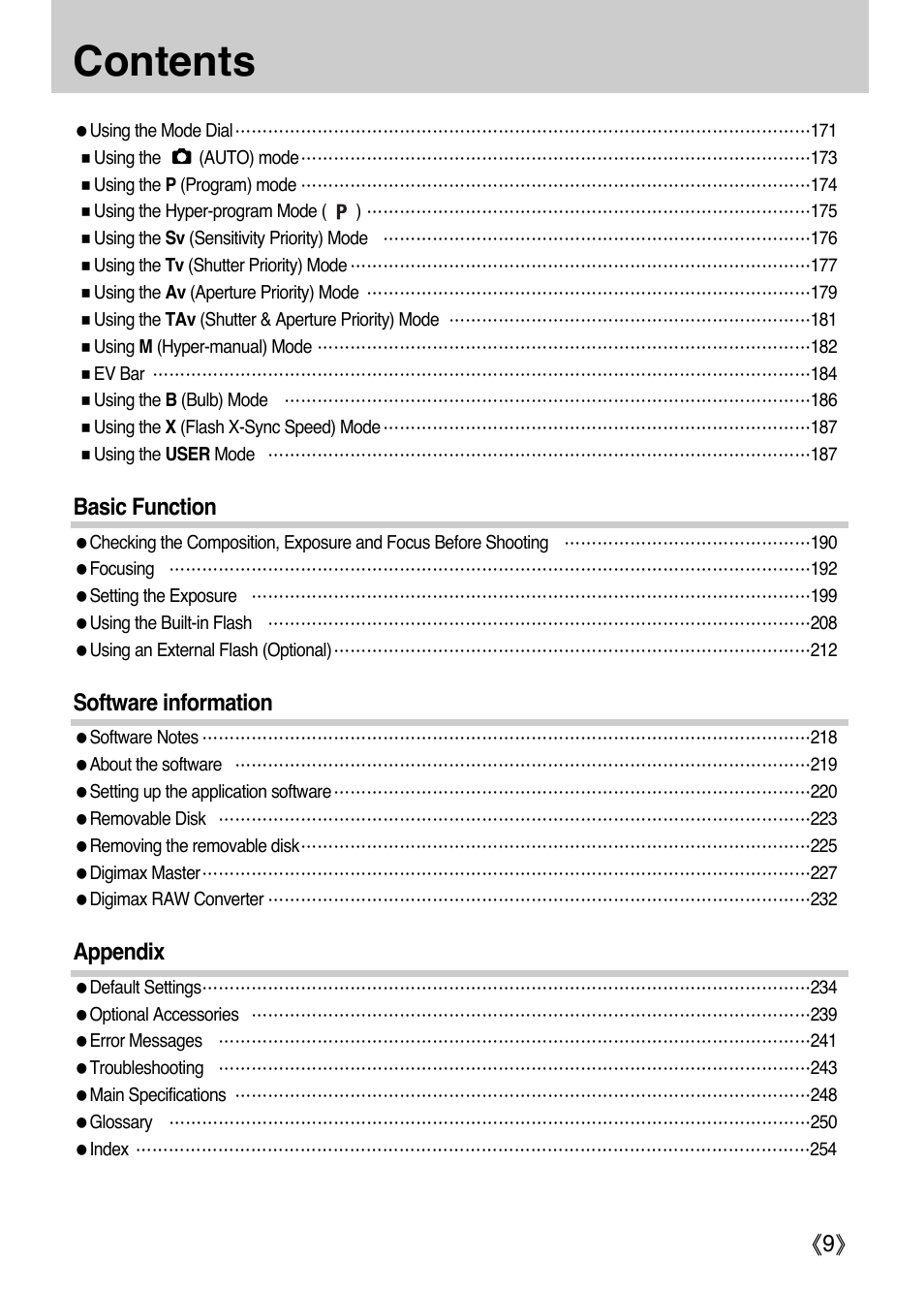 Samsung Digital Camera (empowered to achieve) User Manual | Page 10 / 262