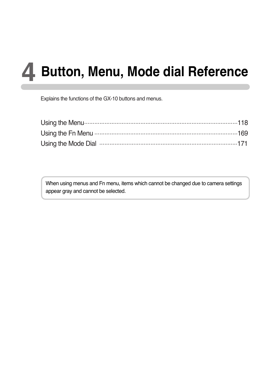 Button, menu, mode dial reference | Samsung Digital Camera (empowered to achieve) User Manual | Page 118 / 262