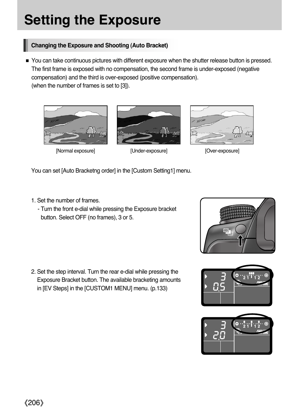 Setting the exposure, Ŝ206ş | Samsung Digital Camera (empowered to achieve) User Manual | Page 207 / 262