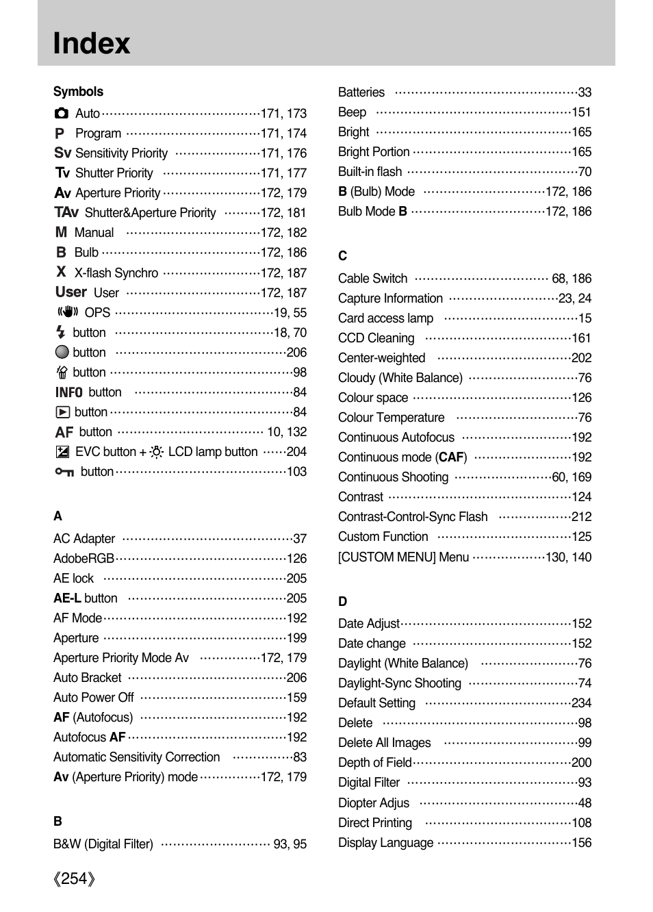 Index, Ŝ254ş | Samsung Digital Camera (empowered to achieve) User Manual | Page 255 / 262