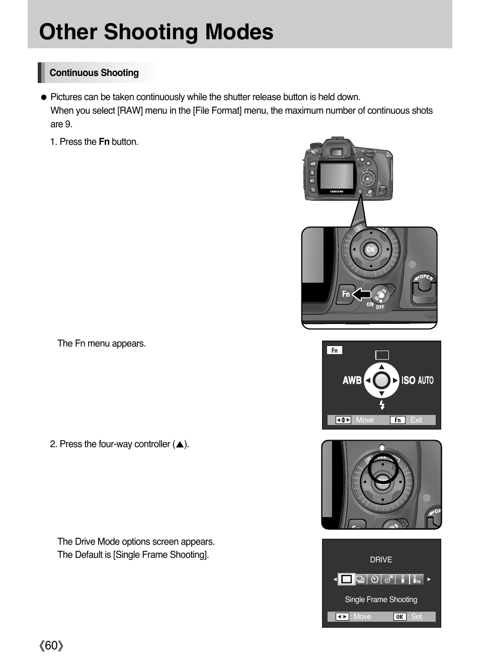 Other shooting modes, Ŝ60ş | Samsung Digital Camera (empowered to achieve) User Manual | Page 61 / 262