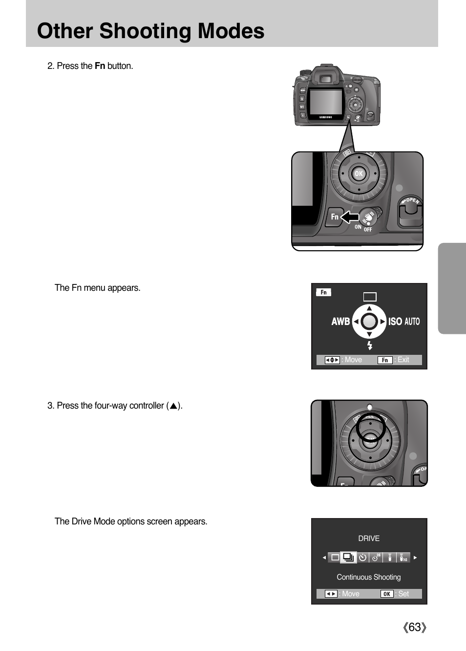 Other shooting modes, Ŝ63ş | Samsung Digital Camera (empowered to achieve) User Manual | Page 64 / 262