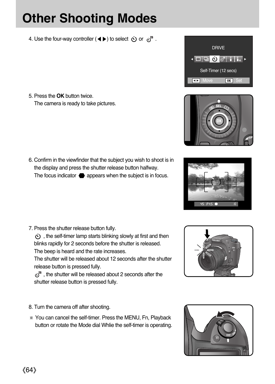 Other shooting modes, Ŝ64ş | Samsung Digital Camera (empowered to achieve) User Manual | Page 65 / 262