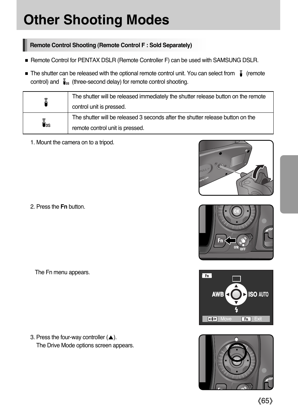 Other shooting modes, Ŝ65ş | Samsung Digital Camera (empowered to achieve) User Manual | Page 66 / 262