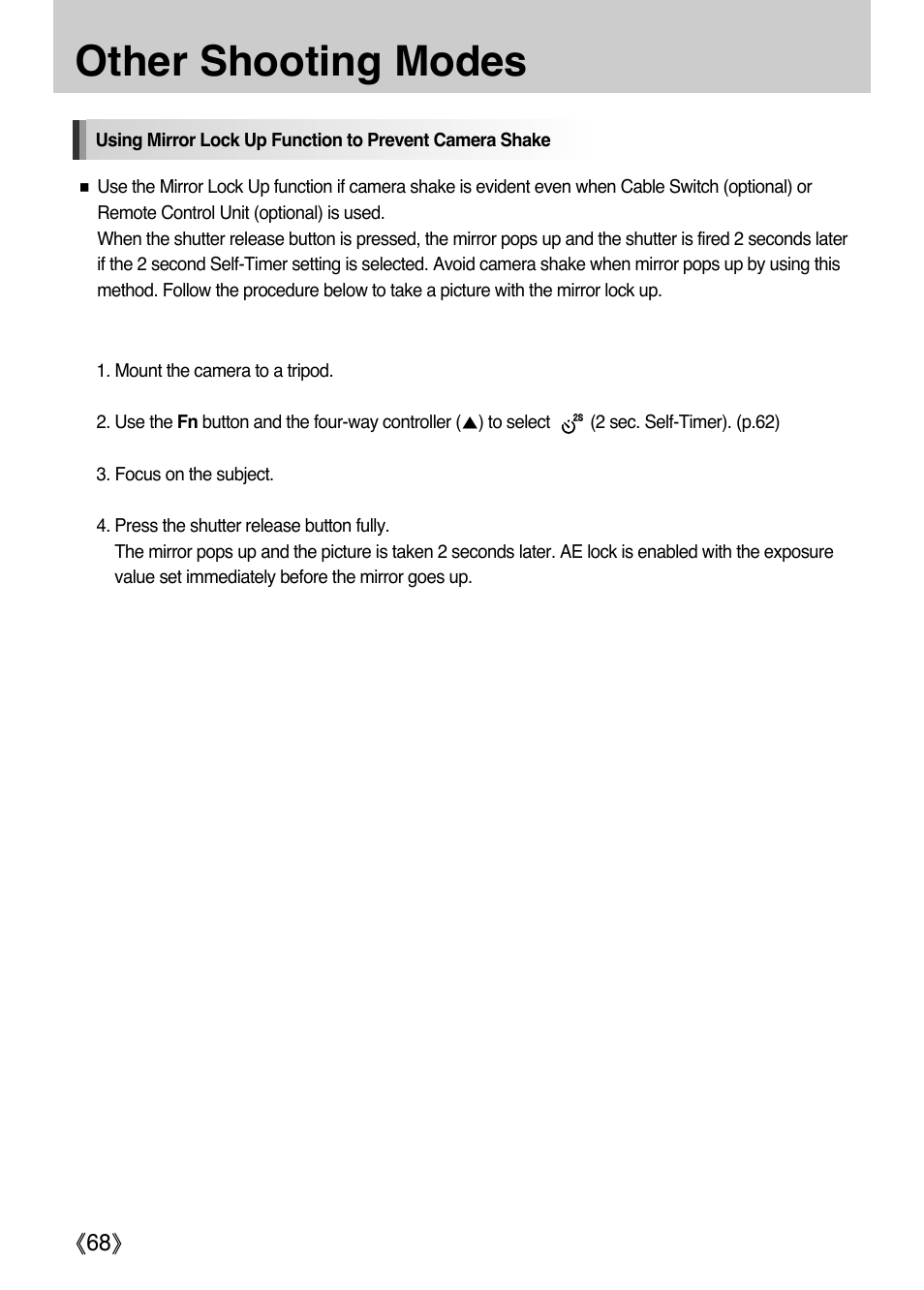 Other shooting modes | Samsung Digital Camera (empowered to achieve) User Manual | Page 69 / 262