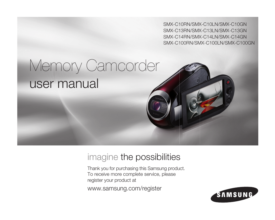 Samsung SMX-C10RN-XAC User Manual | 143 pages