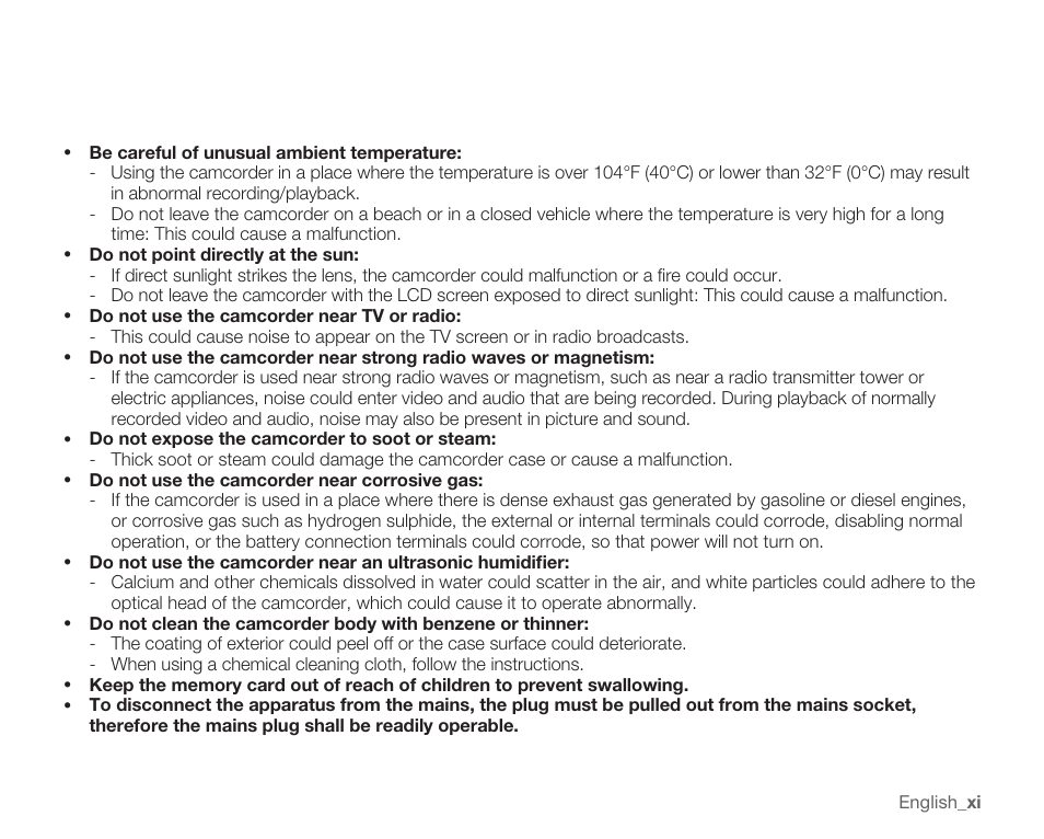 Samsung SMX-C10RN-XAC User Manual | Page 11 / 143