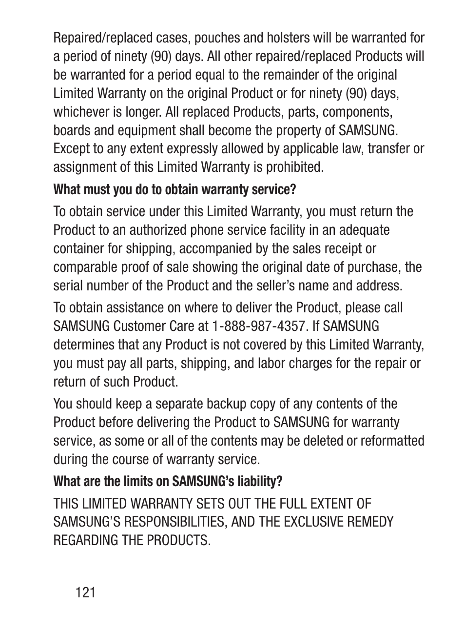 Samsung SGH-S275DAATFN User Manual | Page 126 / 144